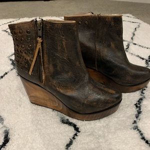 Bed Stu Dark Brown Wedge Boot
